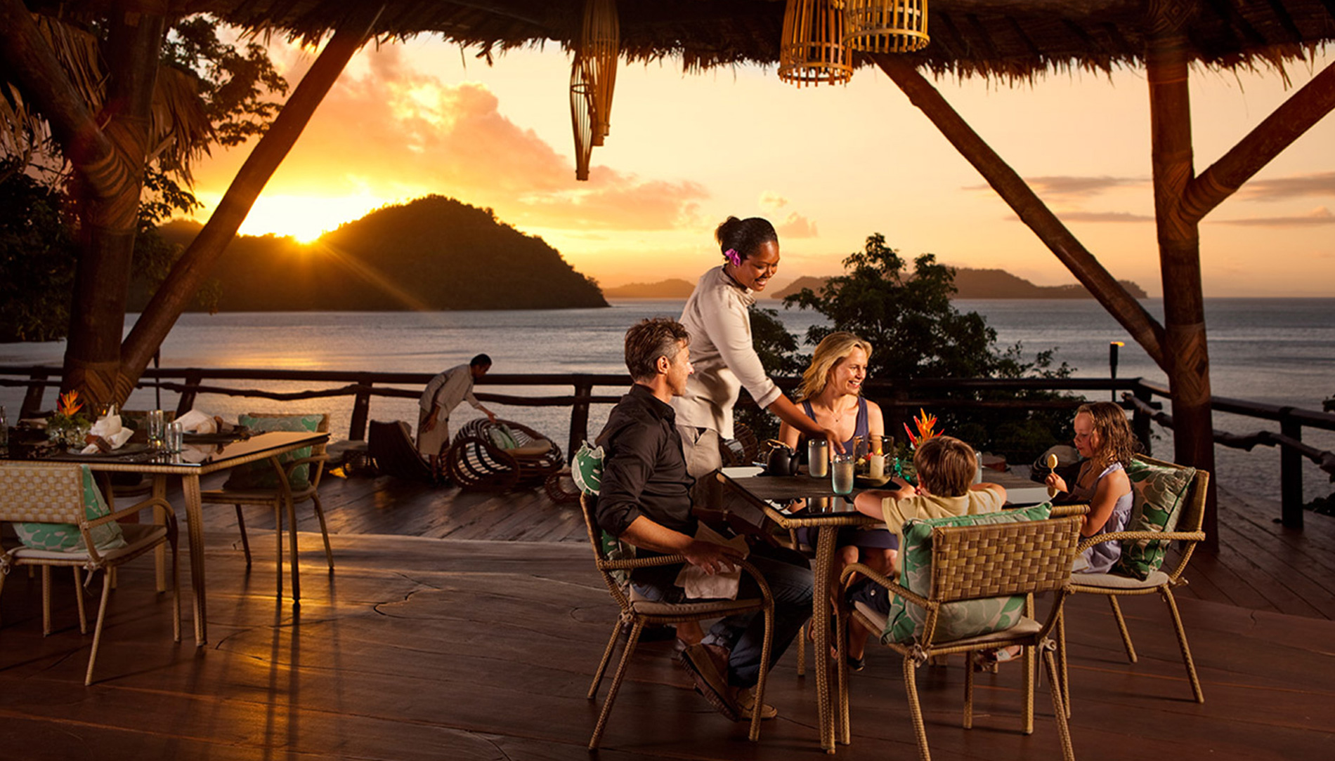 Family Dining at Laucala