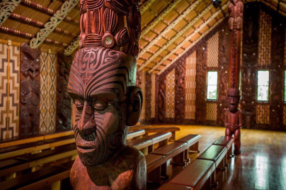 Maori carvings at the Waitangi Treaty Grounds