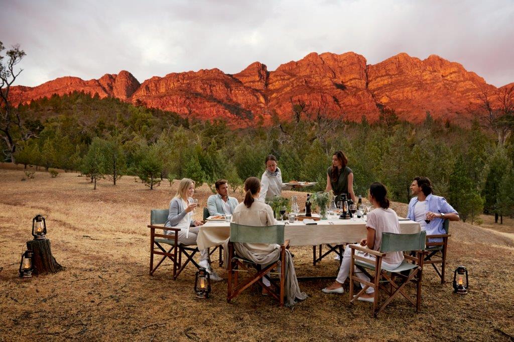 Private outback dining Arkaba table in the Flinders Ranges