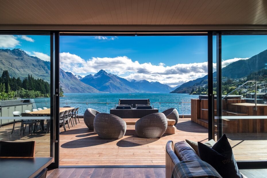 View from The Penthouse at Eichardt's Hotel, Queenstown