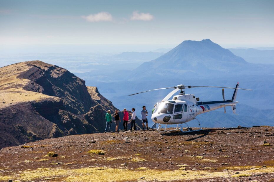 Helicopter to the crater rim of Mount Tarawera