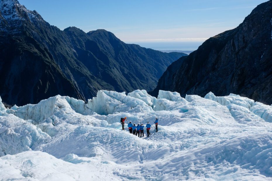 Hikers on Franz Josef Glacier