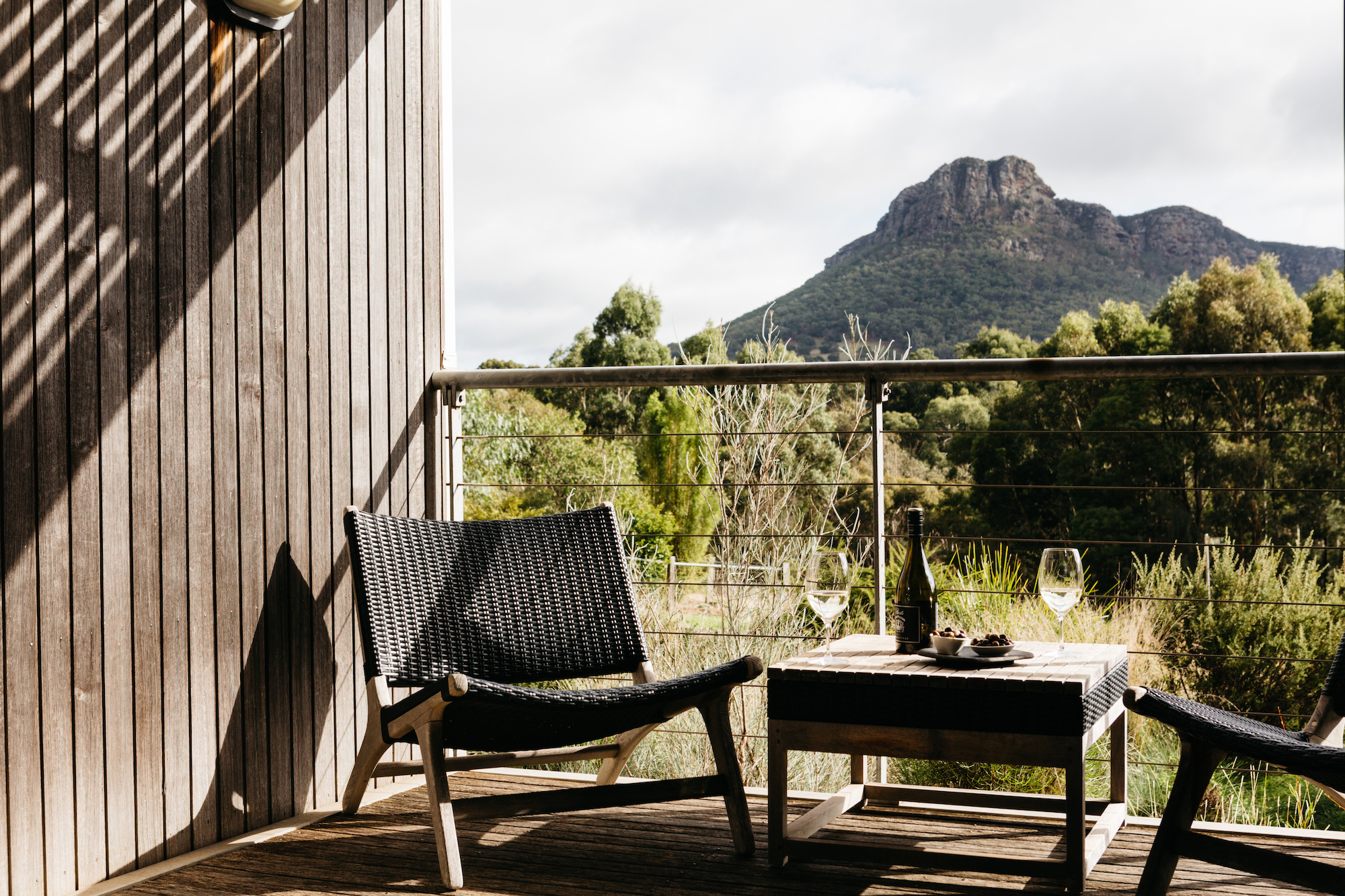 Balcony view from Royal Mail Hotel in the Grampians