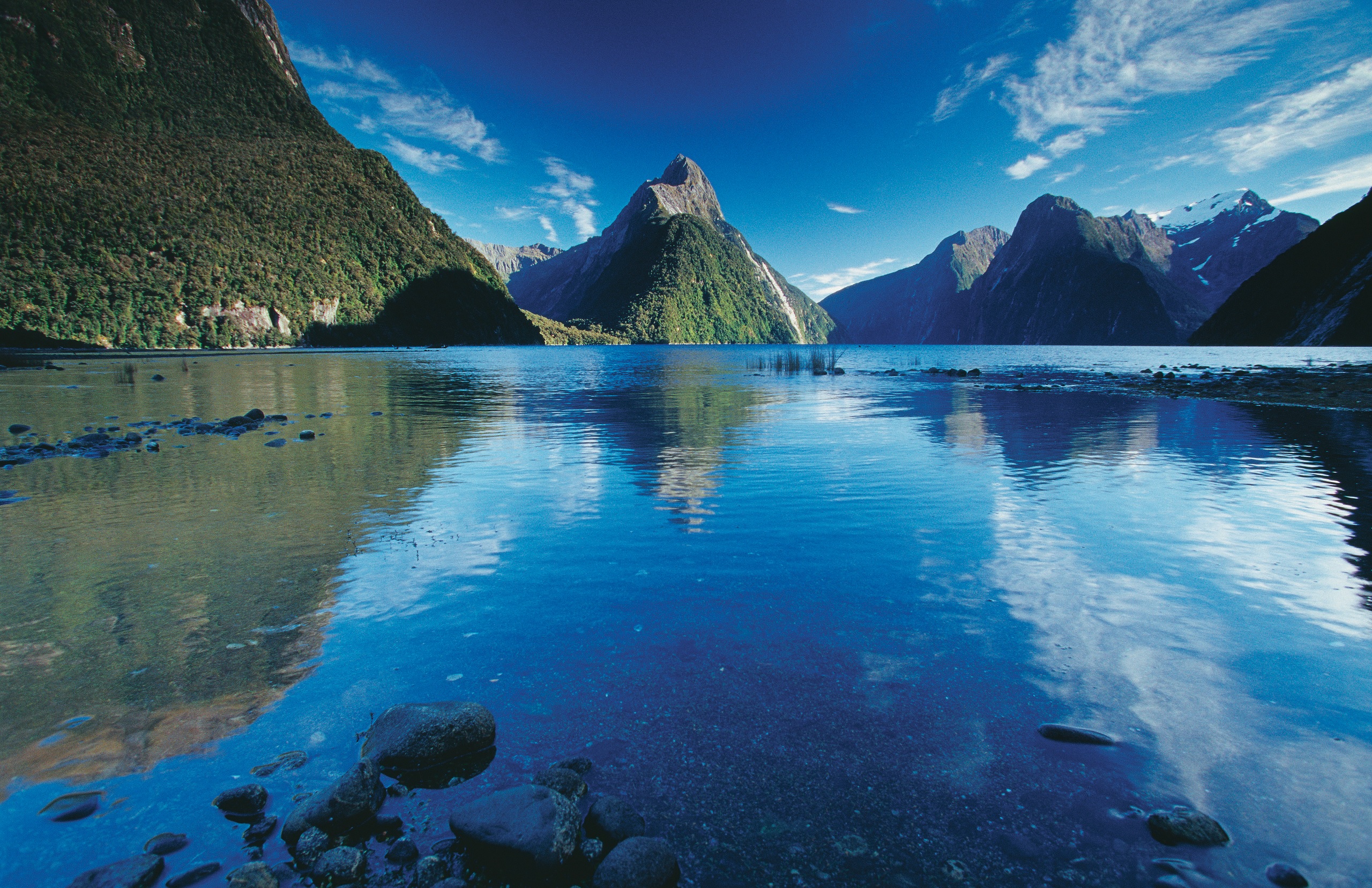 Reflection of Mitre Peak in Milford Sound