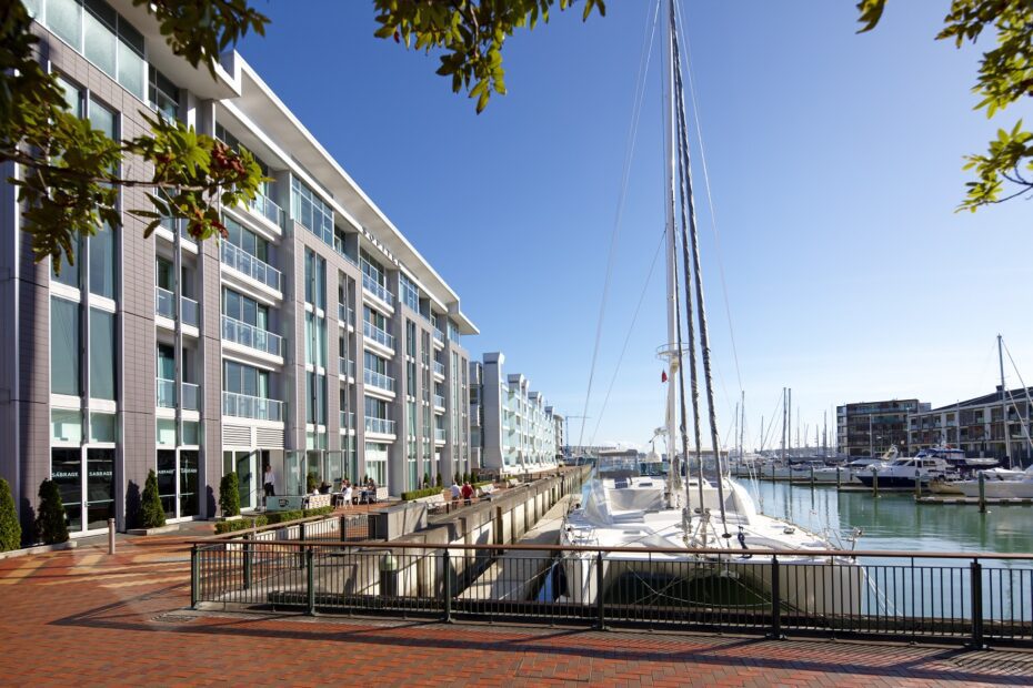 Exterior shot of the Sofitel Auckland Viaduct Harbour