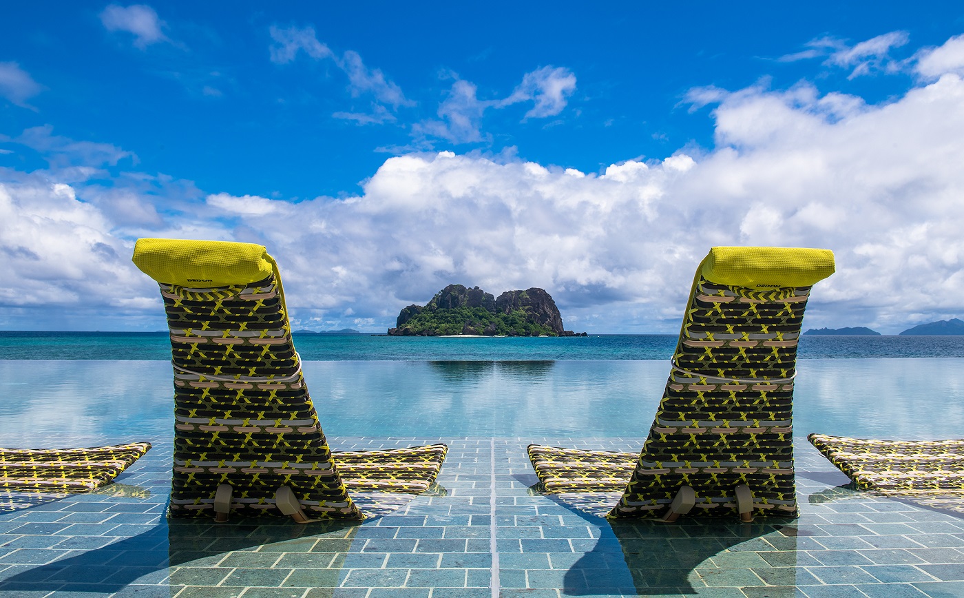 View from the adults only pool at Vomo Island, Fiji