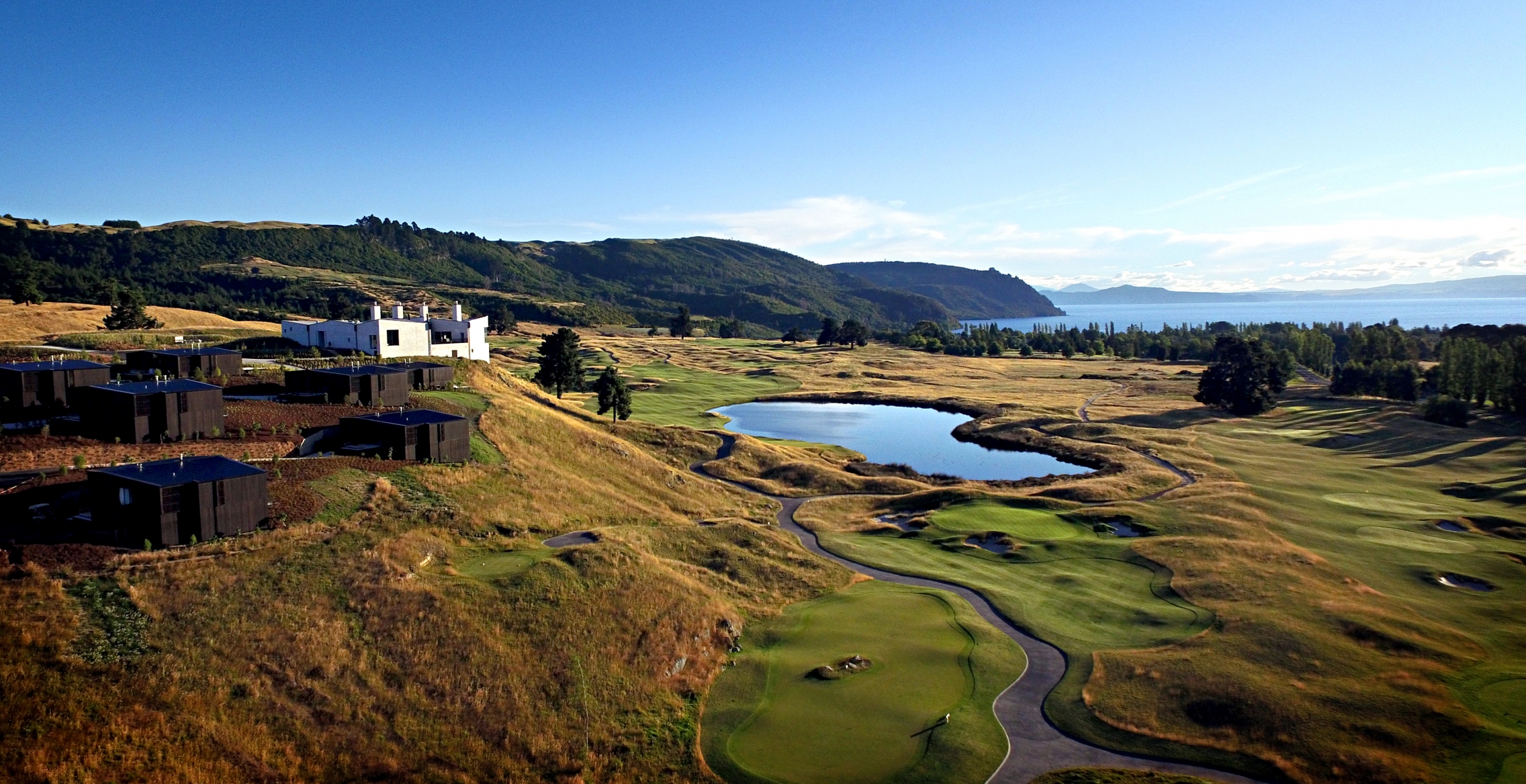 View over villas and golf course at Kinloch
