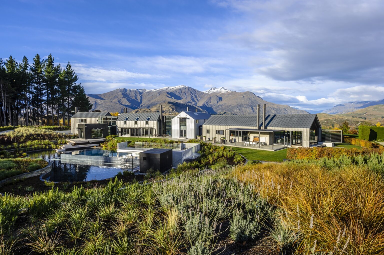 The lodge. The Hills Golf Club Arrowtown, New Zealand.