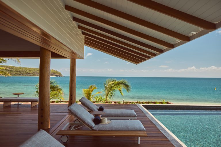Pelorus Private Island swimming pool with view