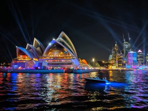 Vivid Sydney lights on the Sydney Opera House