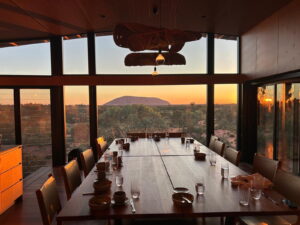 Uluru Kata Tjuta Signature Walk Lodge with view to Uluru in Australia's Red Centre