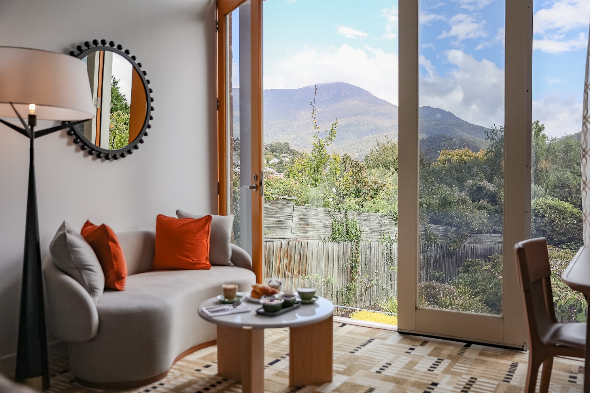 The Islington boutique hotel Hobart Australia Mt Wellington view from bedroom