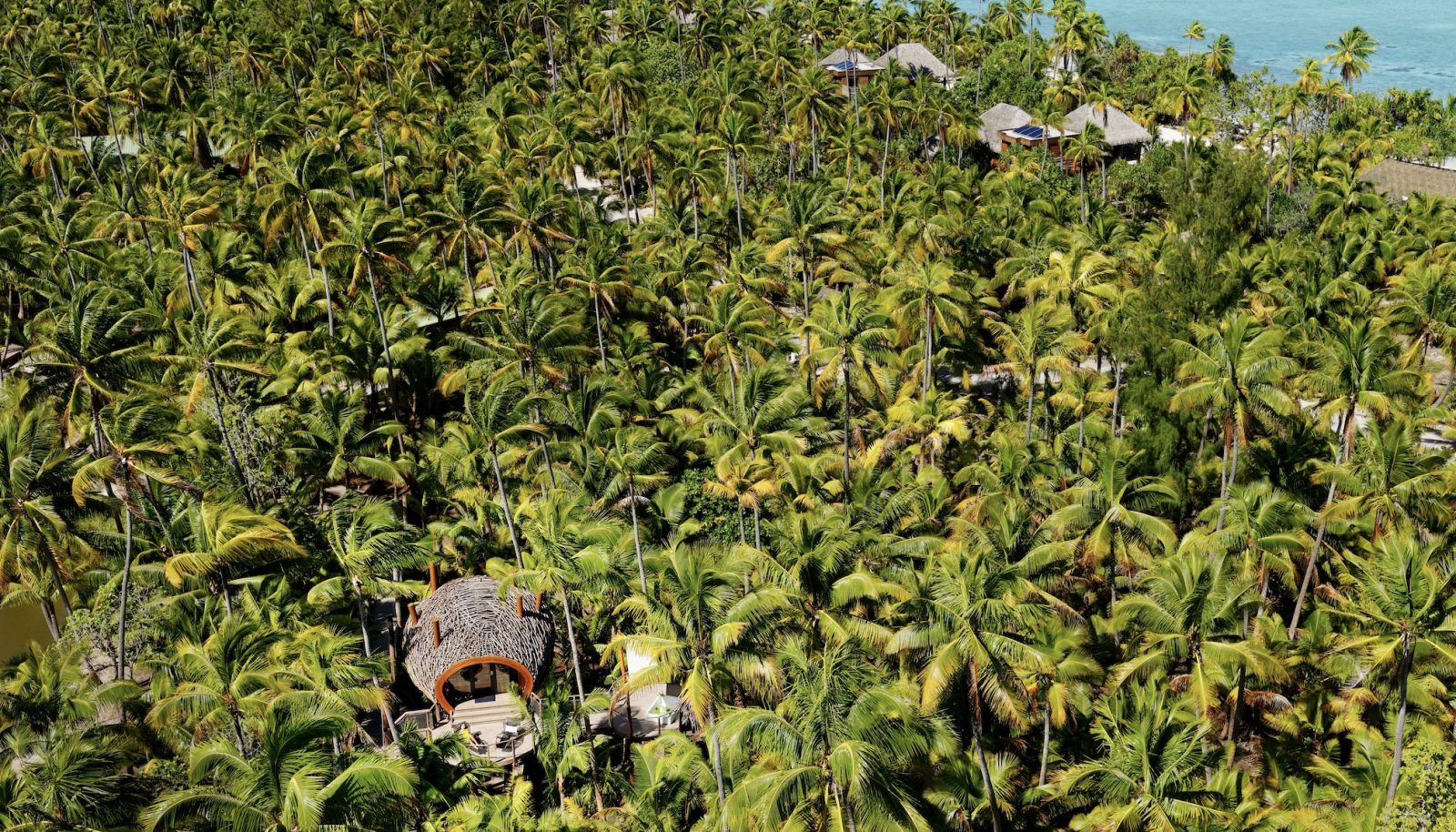 Aerial view of the Brando Spa French Polynesia luxury travel