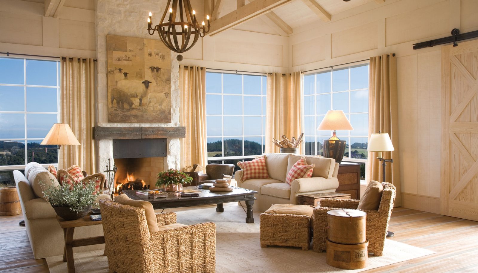 Lounge on the Owner's Cottage at The Farm at Cape Kidnappers