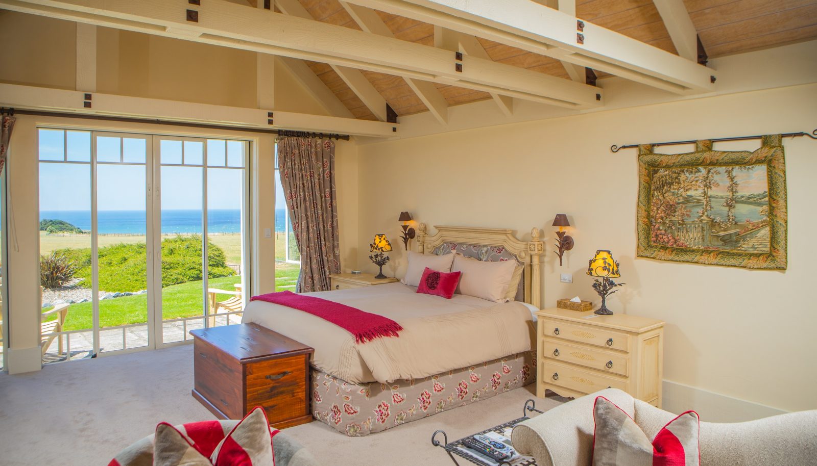 Bedroom at Foley Villa at Wharekauhau Country Estate