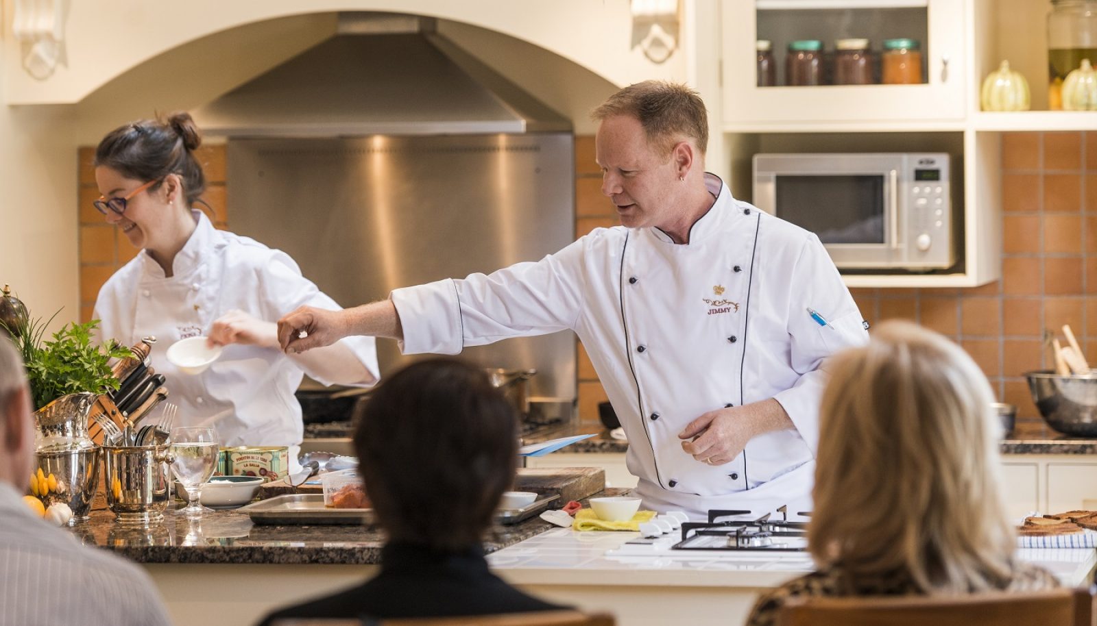 Cooking lesson at Otahuna Lodge