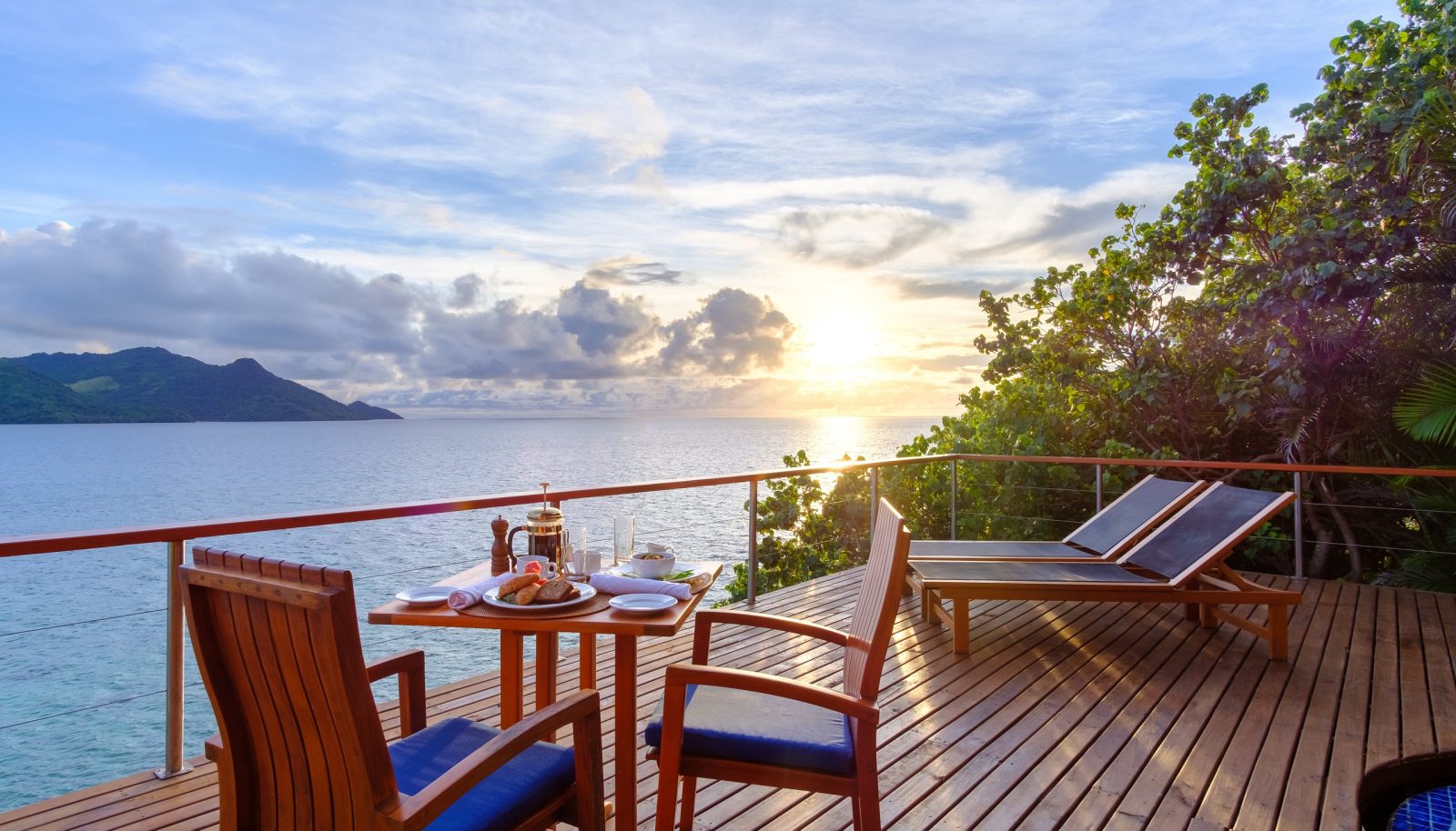 Breakfast view at Royal Davui Island