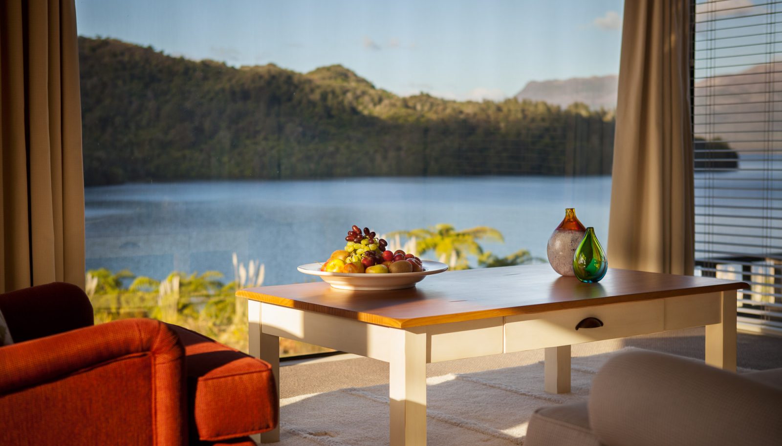 View from the Tarawera Suite at Solitaire Lodge